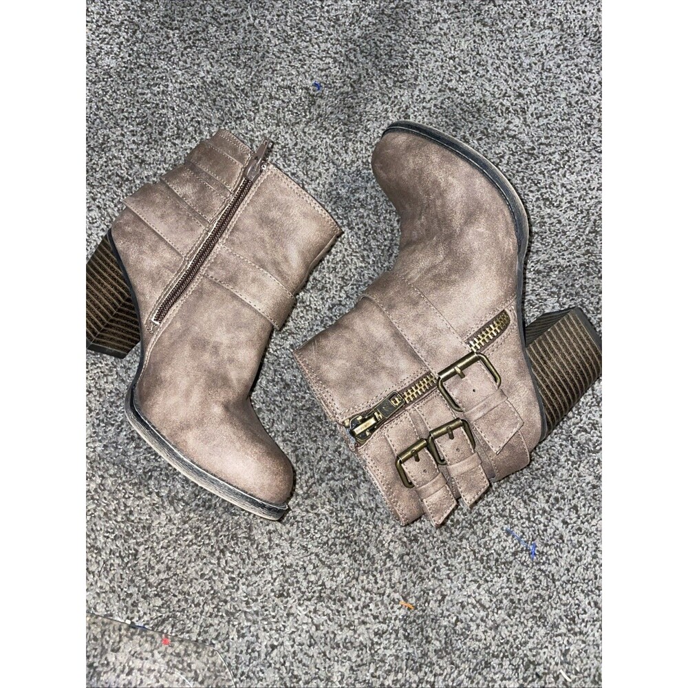 Madden Girl Wileey Brown Pari Booties Size 6.5 M